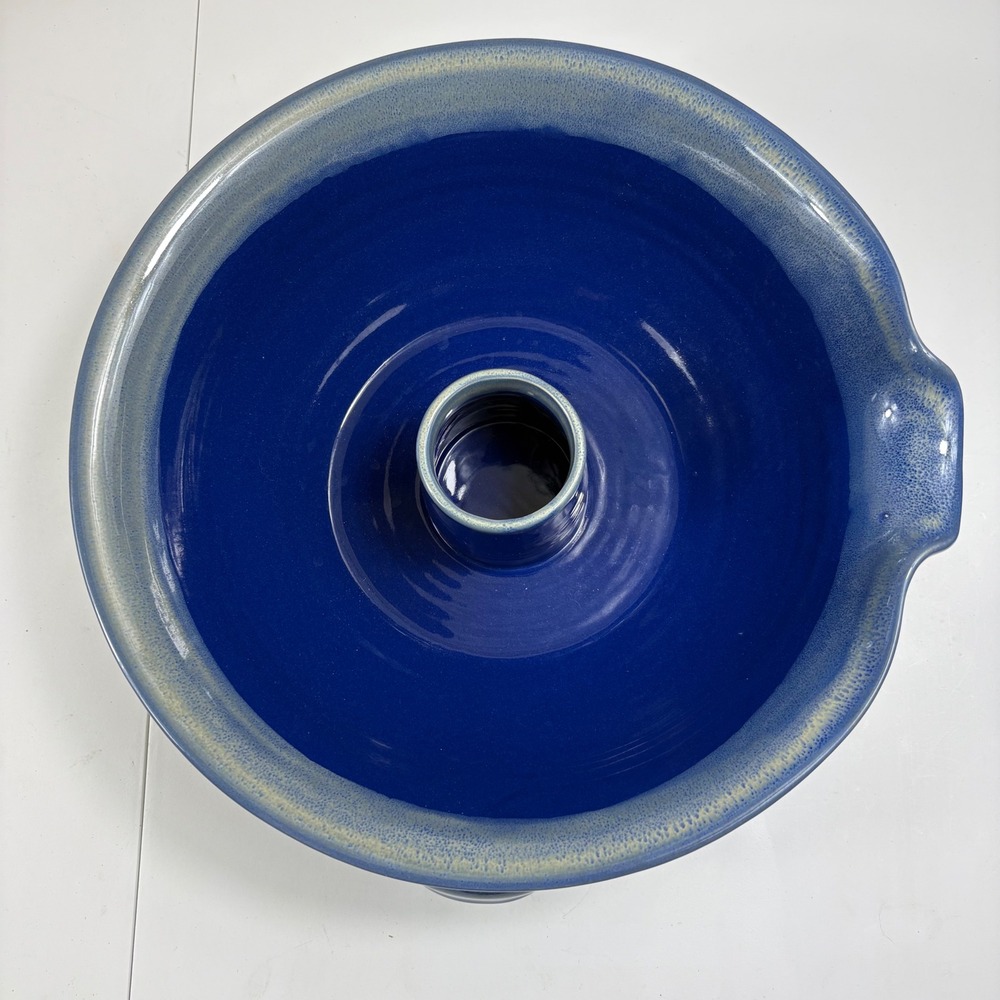 Tumbleweed Pottery Cobalt Blue Upright Chicken Roaster‎ Stoneware